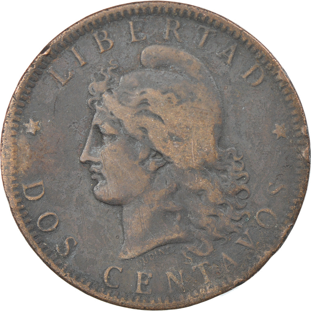 Coin, Argentina, 2 Centavos, 1885, F(12-15), Bronze, KM:33