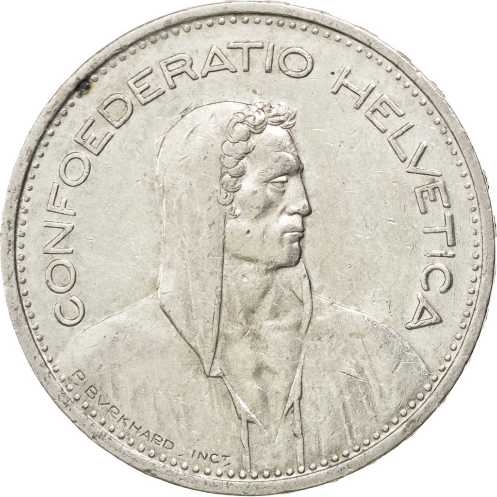 SWITZERLAND, 5 Francs, 1951, Bern, KM #40, EF(40-45), Silver, 31.45, 14.98