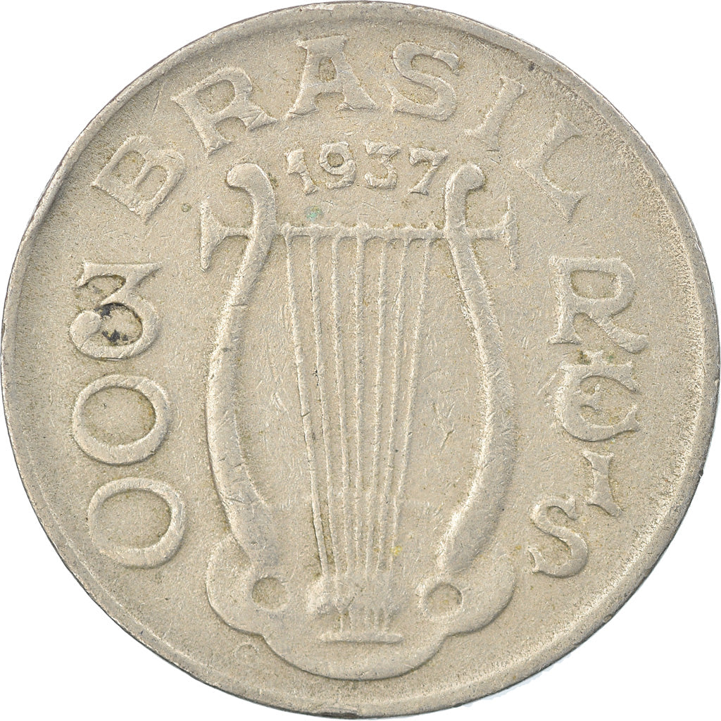 Monnaie, Brésil, 300 Reis, 1937, TB+, Copper-nickel, KM:538