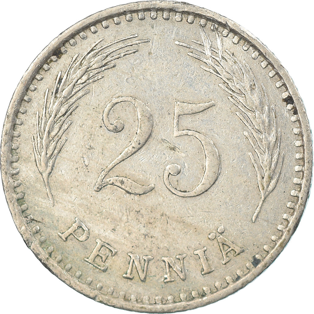 Moneta, Finlandia, 25 Penniä, 1935, EF(40-45), Miedź-Nikiel, KM:25