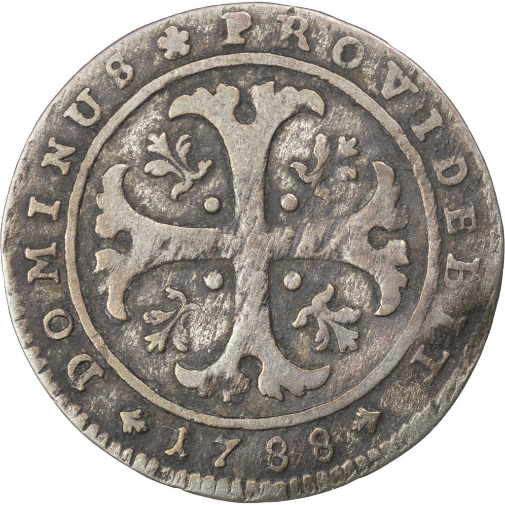 SWISS CANTONS, 1/2 Batzen, 1788, KM #91, VF(20-25), Billon, 23, 1.66