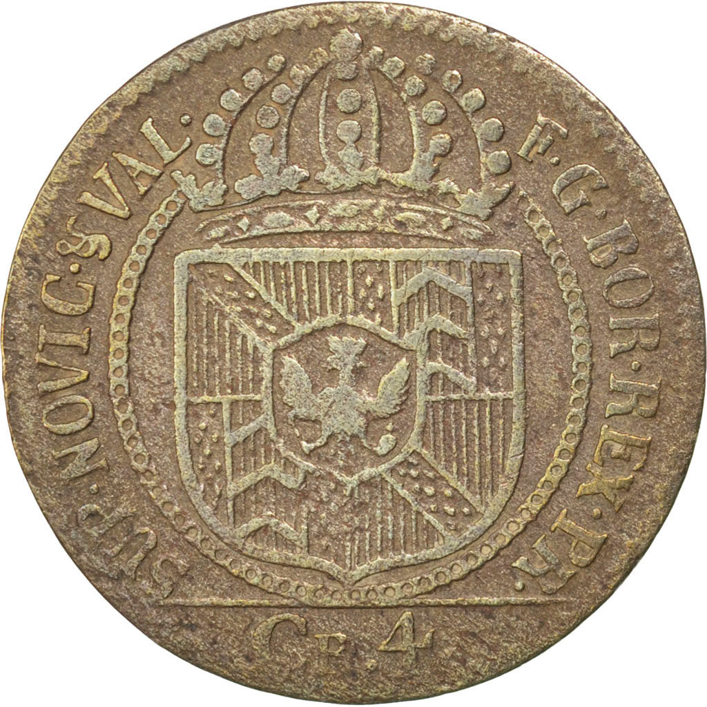 Suisse, Canton de Neuchatel, 4 Kreuzer, 1790, KM 49