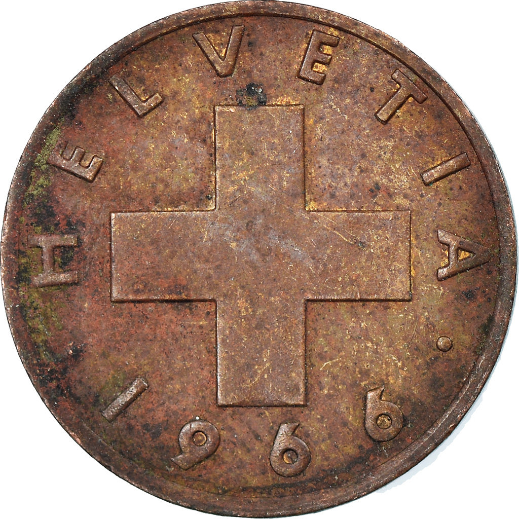 Monnaie, Suisse, Rappen, 1966, Bern, TTB, Bronze, KM:46