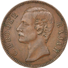 Coin, Sarawak, Charles J. Brooke, Cent, 1870, Heaton, EF(40-45), Copper, KM:6