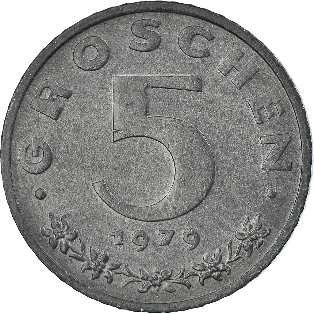 Coin, Austria, 5 Groschen, 1979, EF(40-45), Zinc, KM:2875