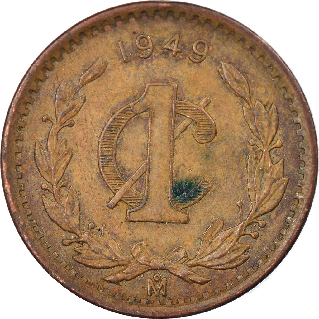 Coin, Mexico, Centavo, 1949, Mexico City, EF(40-45), Bronze, KM:415