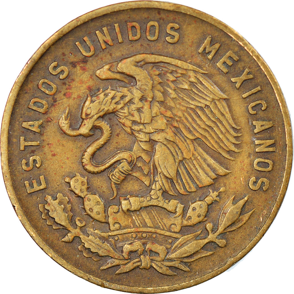 Coin, Mexico, 5 Centavos, 1957, Mexico City, EF(40-45), Brass, KM:426