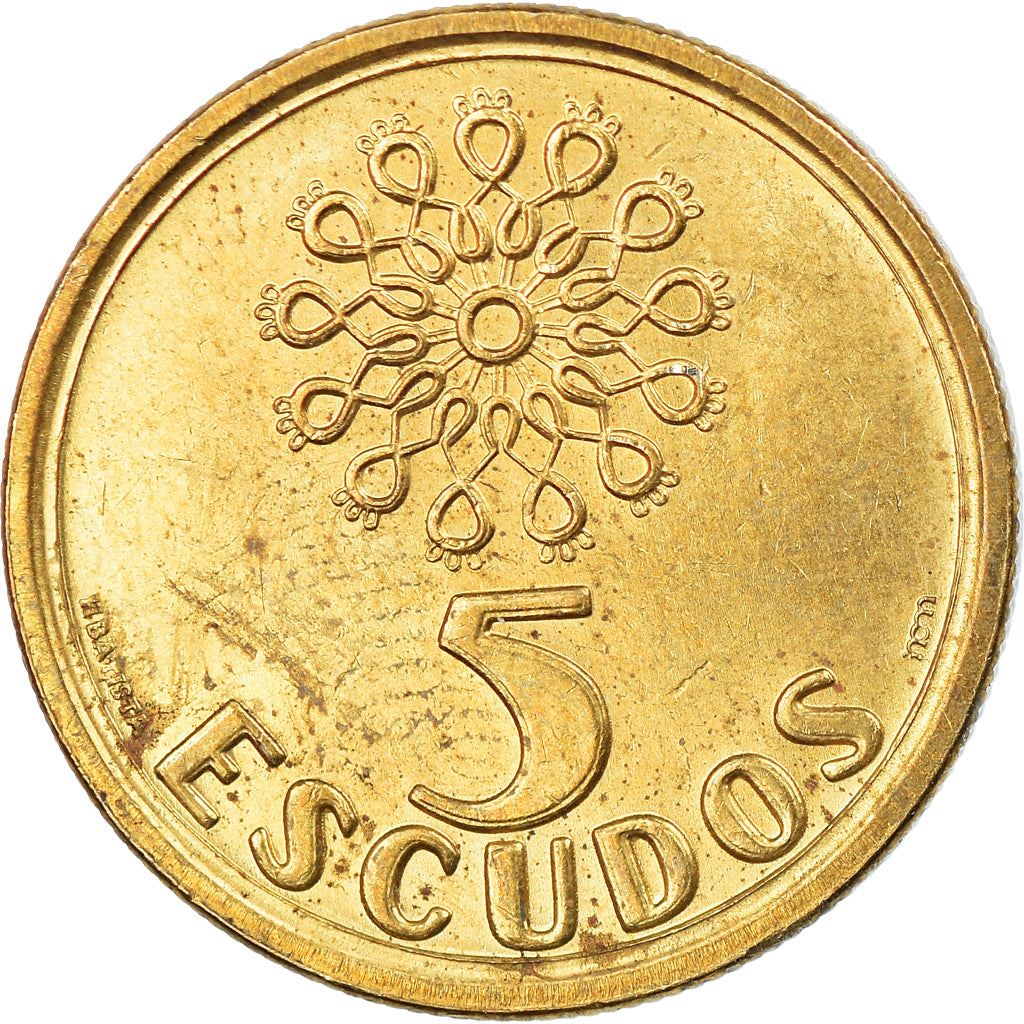 Münze, Portugal, 5 Escudos, 1998, VZ, Nickel-brass, KM:632