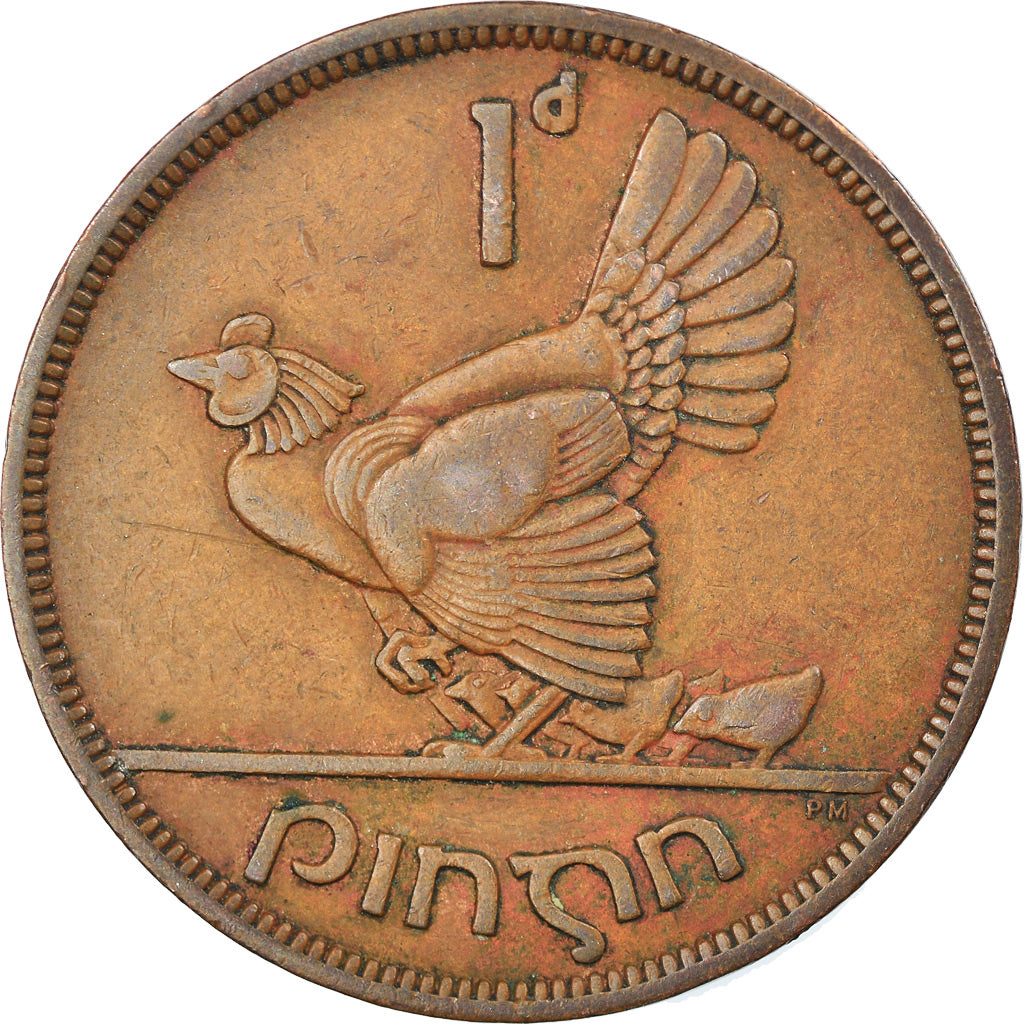 Moneda, REPÚBLICA DE IRLANDA, Penny, 1949, MBC, Bronce, KM:11