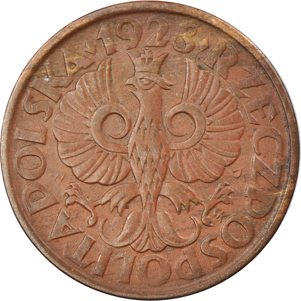Coin, Poland, 2 Grosze, 1928, Warsaw, EF(40-45), Bronze, KM:9a