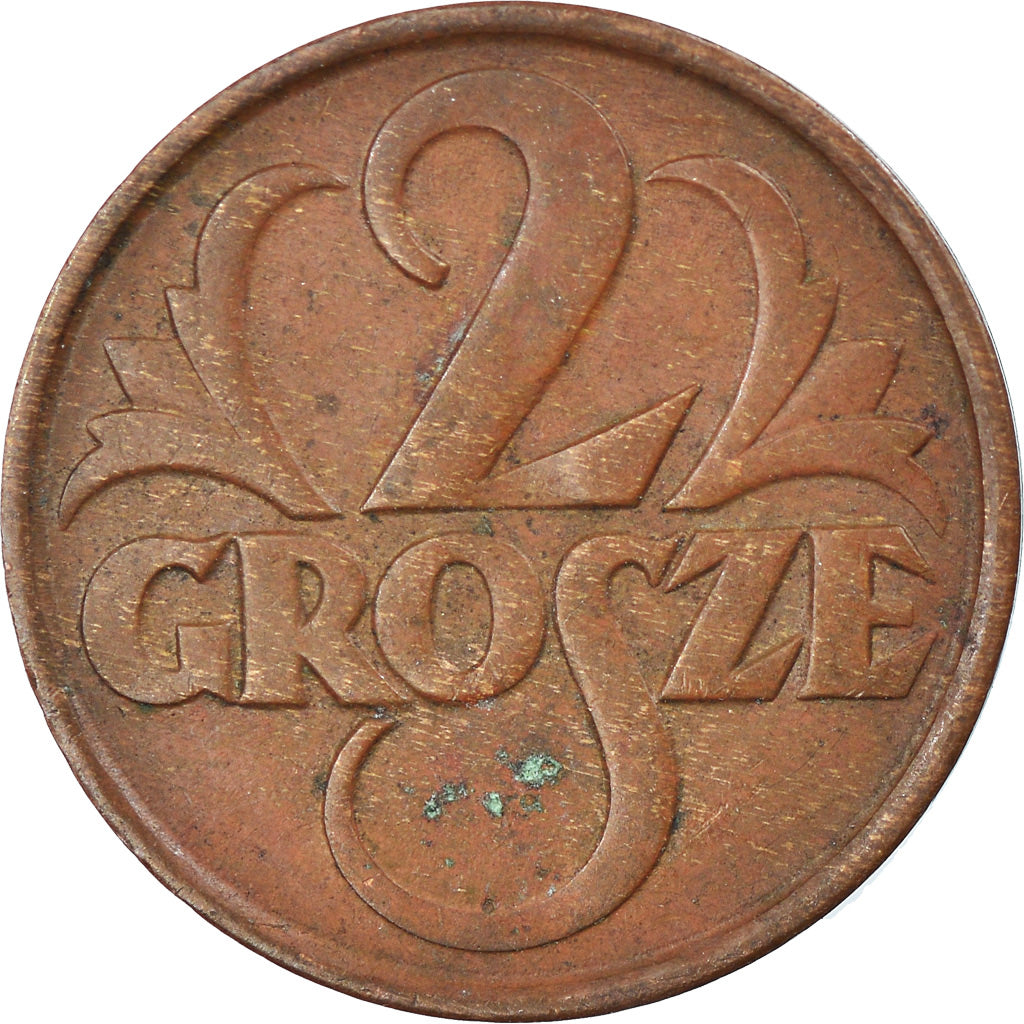 Coin, Poland, 2 Grosze, 1928, Warsaw, EF(40-45), Bronze, KM:9a
