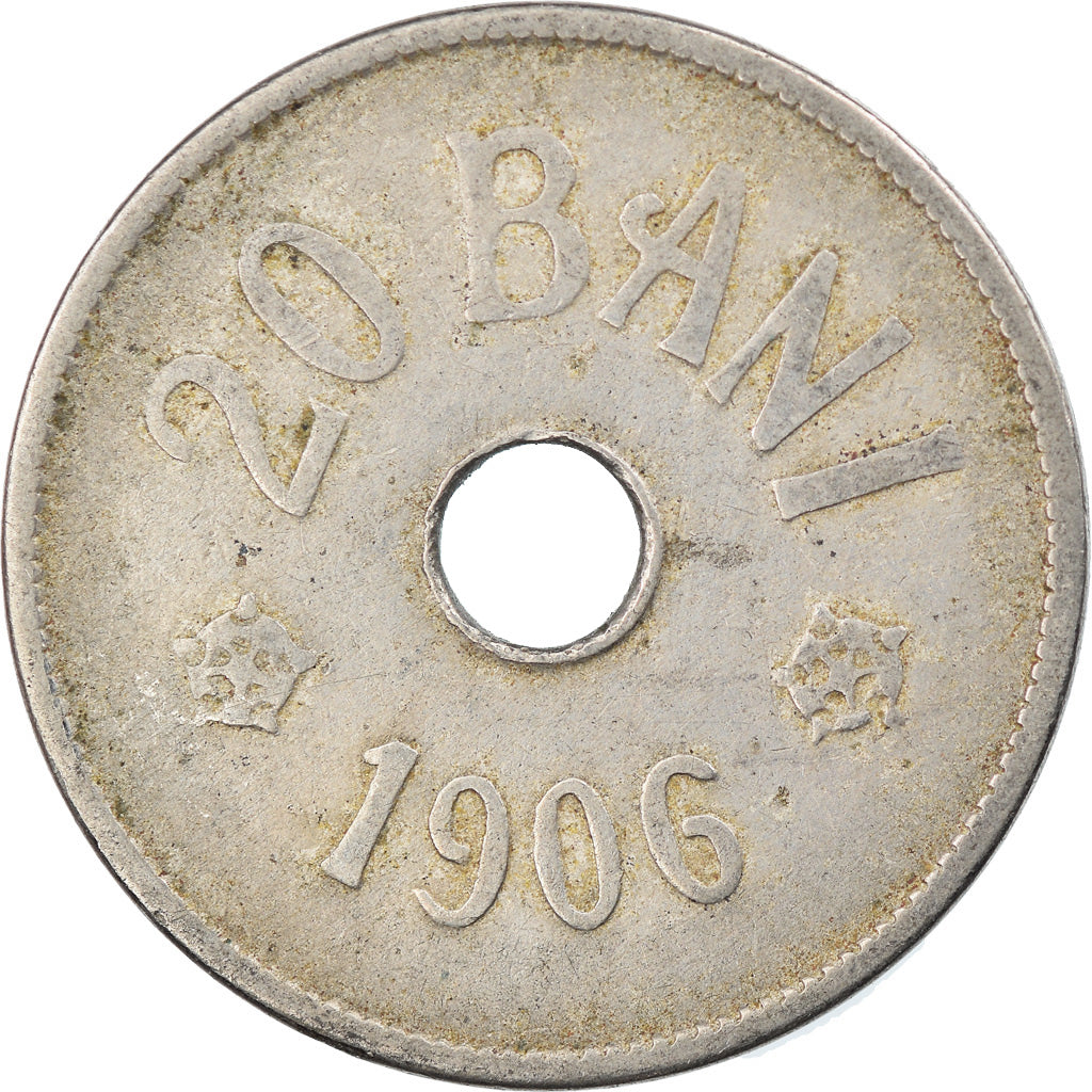 Coin, Romania, Carol I, 20 Bani, 1906, EF(40-45), Copper-nickel, KM:33