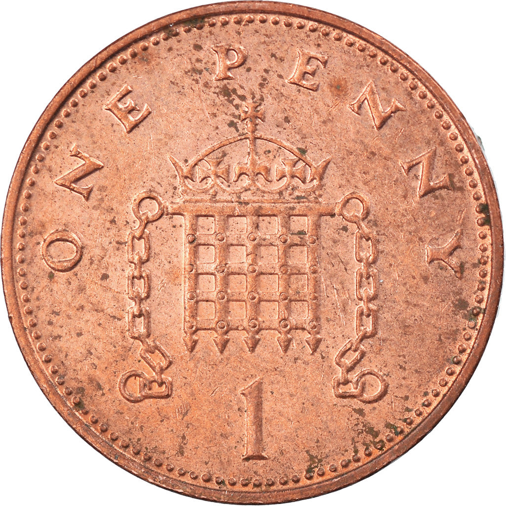 Coin, Great Britain, Elizabeth II, Penny, 1998, EF(40-45), Copper Plated Steel