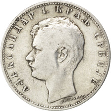 Serbia, Alexander I, Dinar, 1897, BB, Argento, KM:21