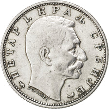 SERBIA, Dinar, 1915, KM #25.1, EF(40-45), Silver, 22.5, 4.97