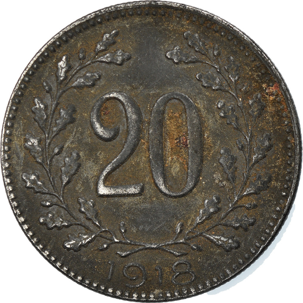 Coin, Hungary, 20 Fillér, 1918, EF(40-45), Iron, KM:498