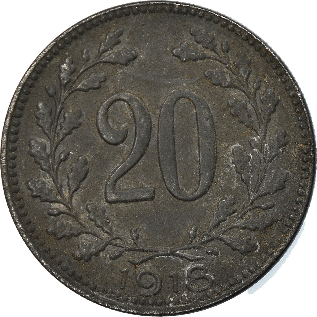 Coin, Hungary, 20 Fillér, 1918, EF(40-45), Iron, KM:498