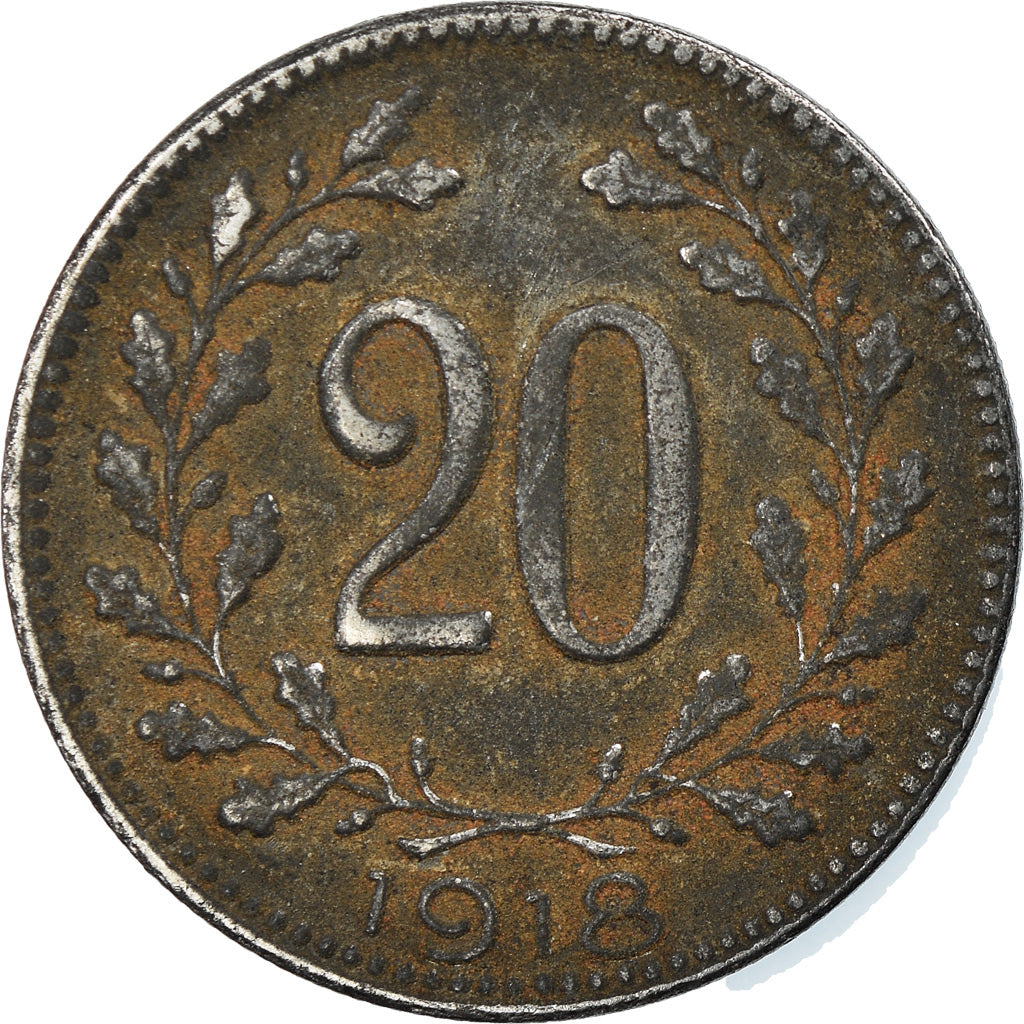 Coin, Hungary, 20 Fillér, 1918, EF(40-45), Iron, KM:498