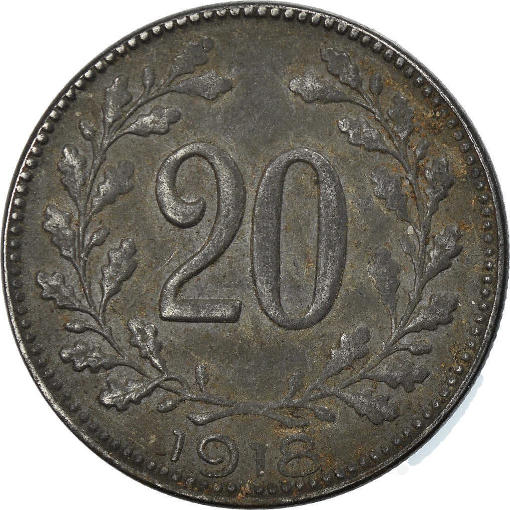 Coin, Hungary, 20 Fillér, 1918, EF(40-45), Iron, KM:498
