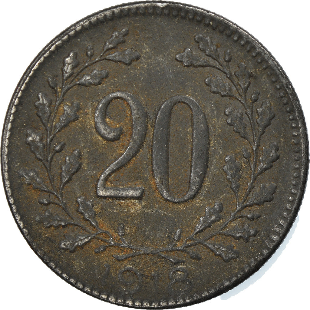 Coin, Hungary, 20 Fillér, 1918, EF(40-45), Iron, KM:498
