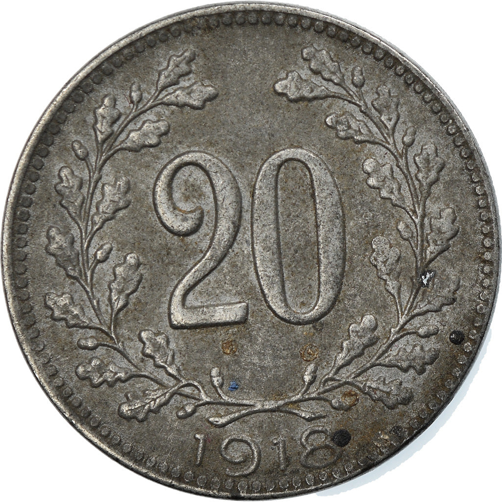 Coin, Hungary, 20 Fillér, 1918, EF(40-45), Iron, KM:498