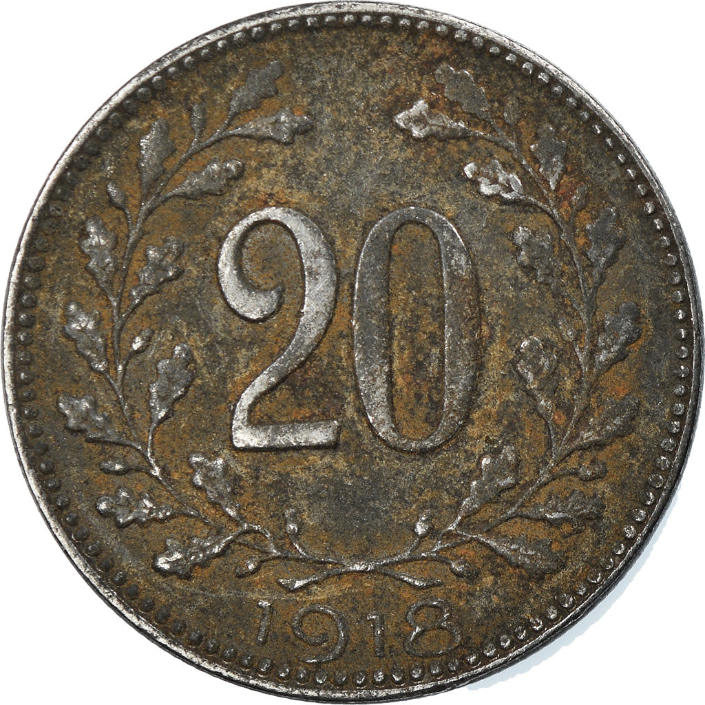 Coin, Hungary, 20 Fillér, 1918, EF(40-45), Iron, KM:498