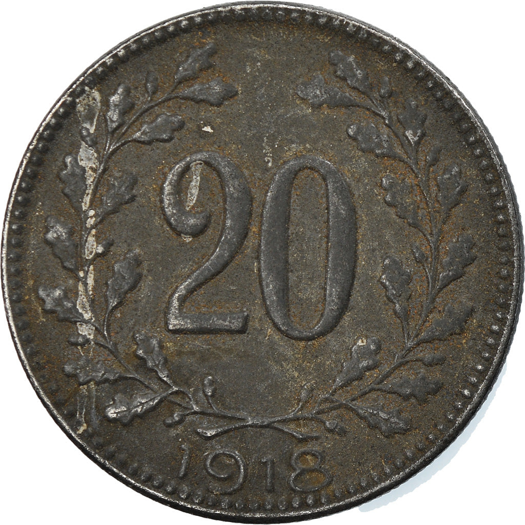Coin, Hungary, 20 Fillér, 1918, EF(40-45), Iron, KM:498