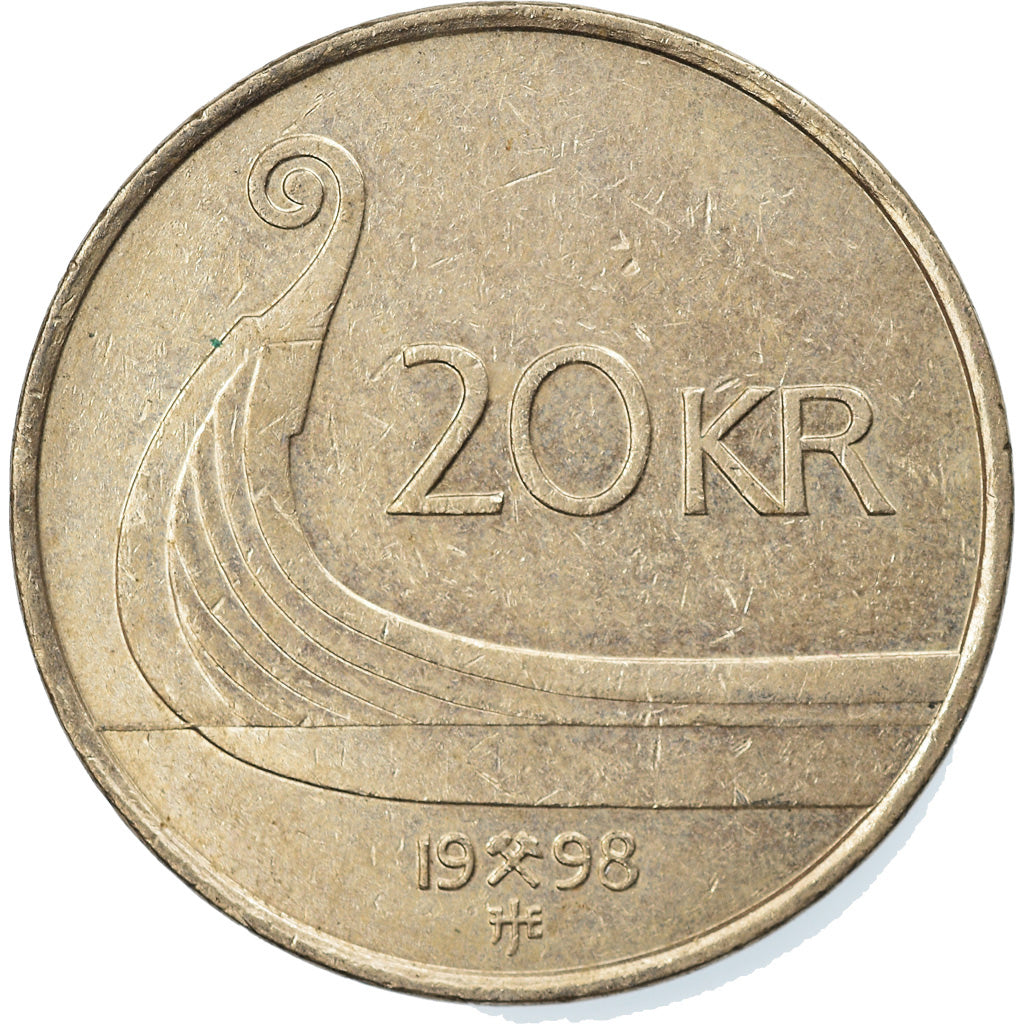 Monnaie, Norvège, Harald V, 20 Kroner, 1998, TTB, Nickel-brass, KM:453