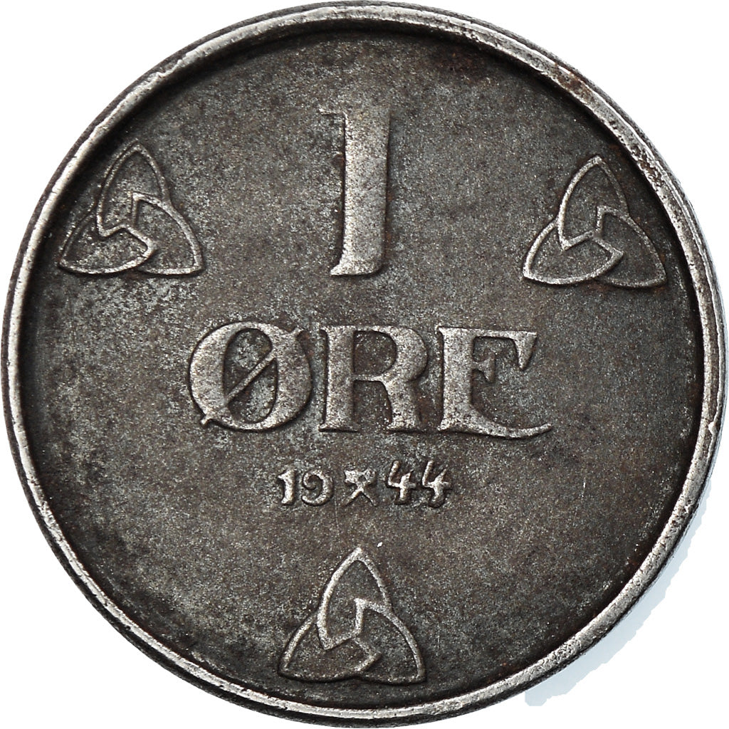 Coin, Norway, Haakon VII, Ore, 1944, EF(40-45), Iron, KM:387