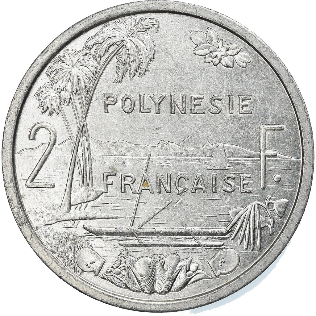 Moneda, Polinesia francesa, 2 Francs, 1982, Paris, EBC, Aluminio, KM:10