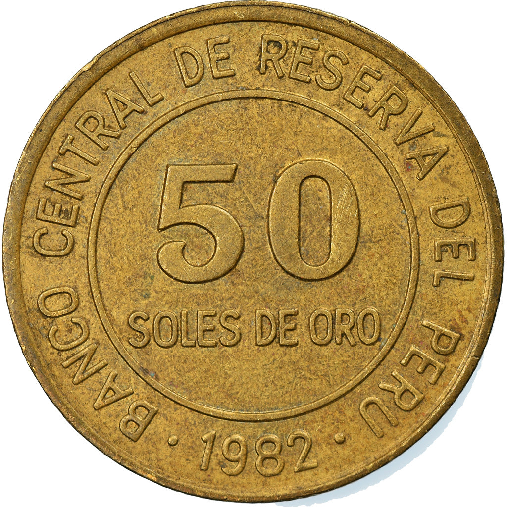 Coin, Peru, 50 Soles, 1982, Lima, EF(40-45), Aluminum-Bronze, KM:273