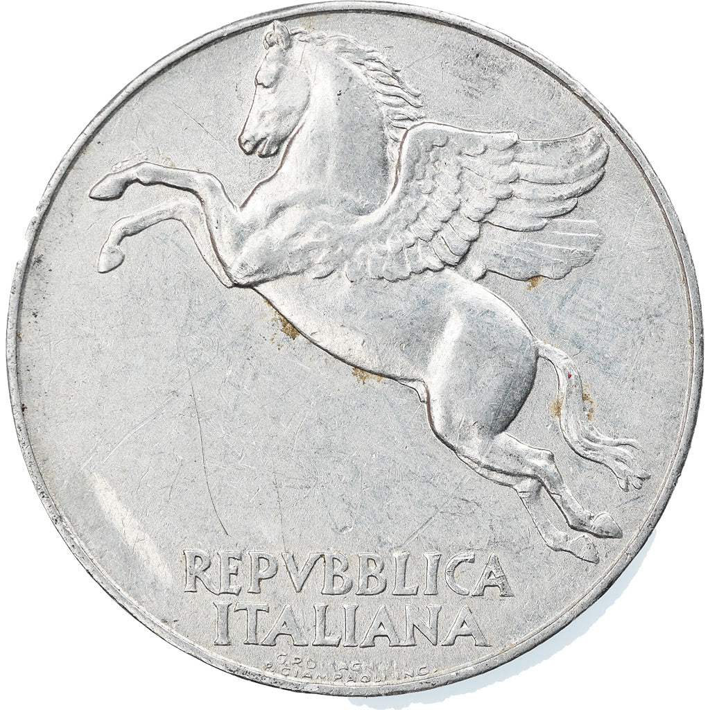 Coin, Italy, 10 Lire, 1948, Rome, EF(40-45), Aluminum, KM:90
