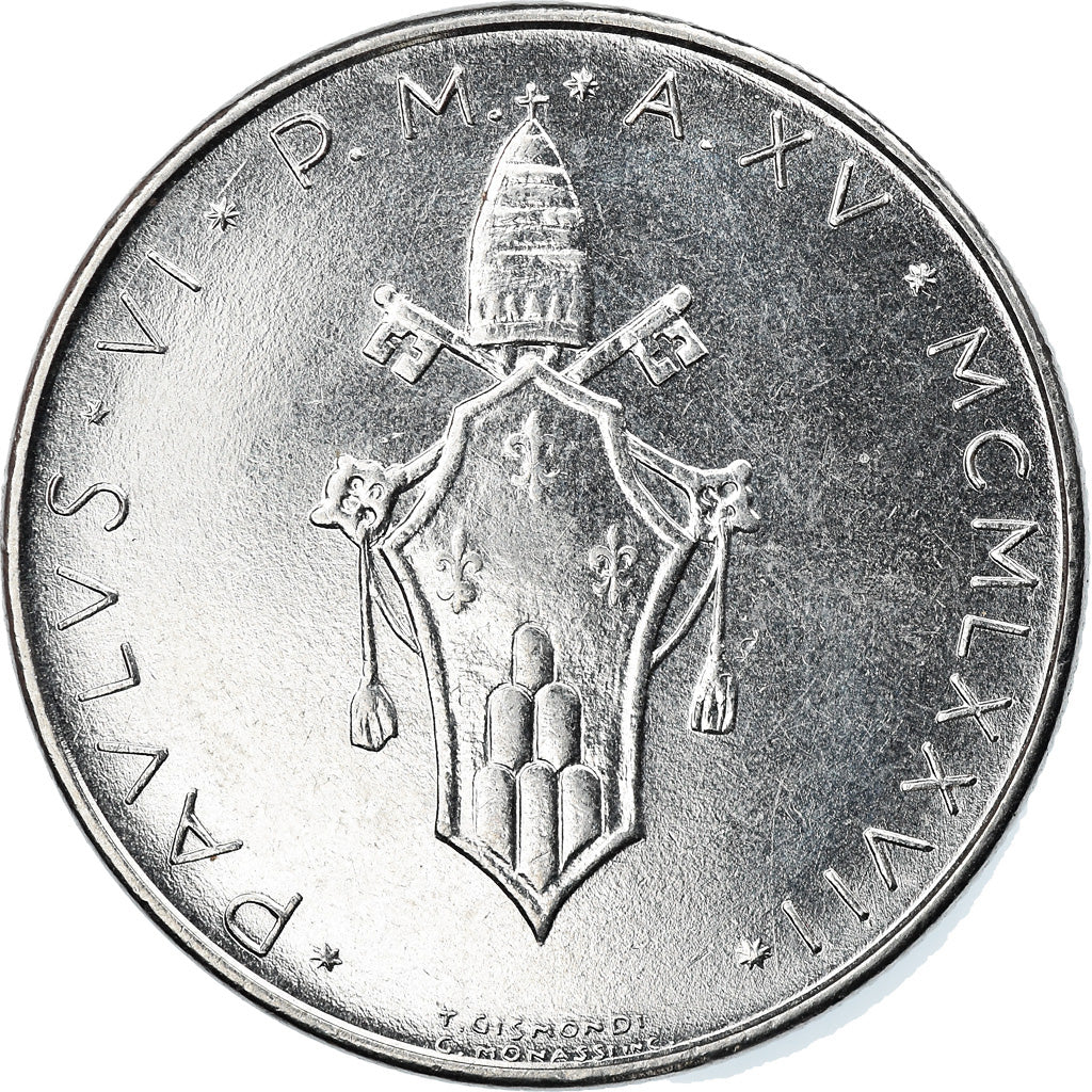 Monnaie, Cité du Vatican, Paul VI, 100 Lire, 1977, TTB, Stainless Steel, KM:122