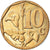 Moneta, Południowa Afryka, 10 Cents, 1996, AU(55-58), Brąz platerowany stalą