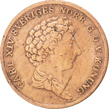 SWEDEN, 1/6 Skilling, 1832, KM #633, EF(40-45), Copper, 19, 2.71