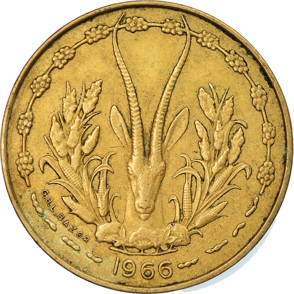 Moneta, Stati dell'Africa occidentale, 10 Francs, 1966, BB
