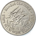 Coin, EQUATORIAL AFRICAN STATES, 100 Francs, 1967, Paris, EF(40-45), Nickel