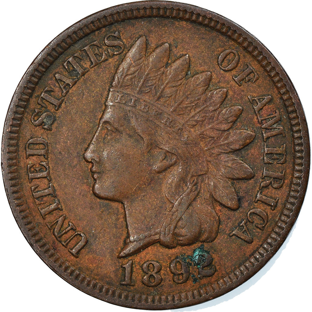 Coin, United States, Lincoln Cent, Cent, 1892, U.S. Mint, Philadelphia