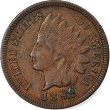 Coin, United States, Lincoln Cent, Cent, 1892, U.S. Mint, Philadelphia