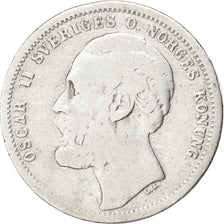 Coin, Sweden, Oscar II, Krona, 1875, VF(20-25), Silver, KM:741