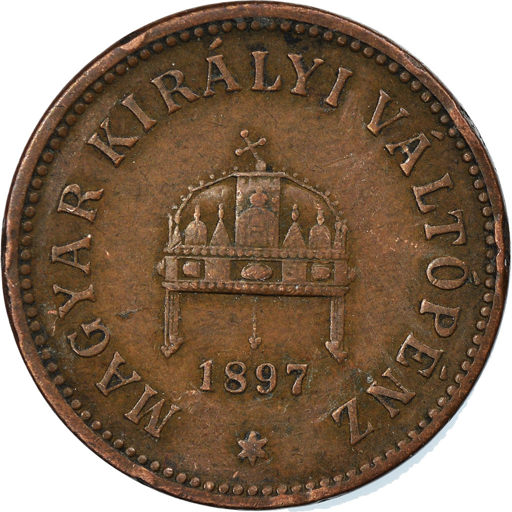 Münze, Ungarn, Franz Joseph I, 2 Filler, 1897, Kormoczbanya, SS, Bronze, KM:481