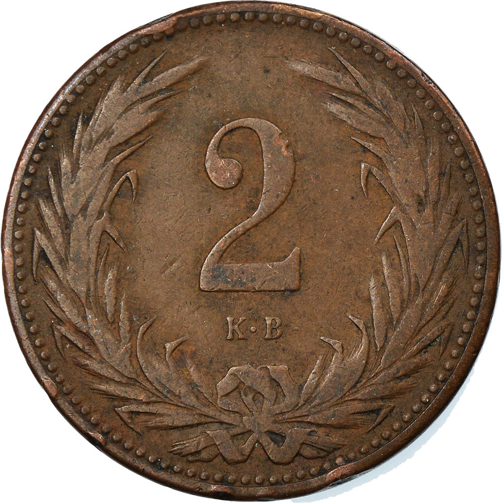 Münze, Ungarn, Franz Joseph I, 2 Filler, 1897, Kormoczbanya, SS, Bronze, KM:481