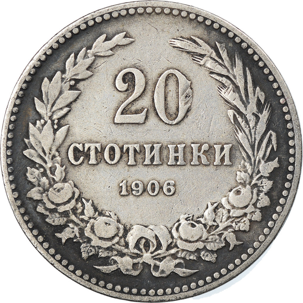 Coin, Bulgaria, 20 Stotinki, 1906, VF(20-25), Copper-nickel, KM:26