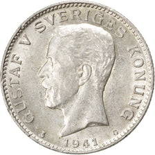 Moneta, Svezia, Gustaf V, Krona, 1941, SPL, Argento, KM:786.2