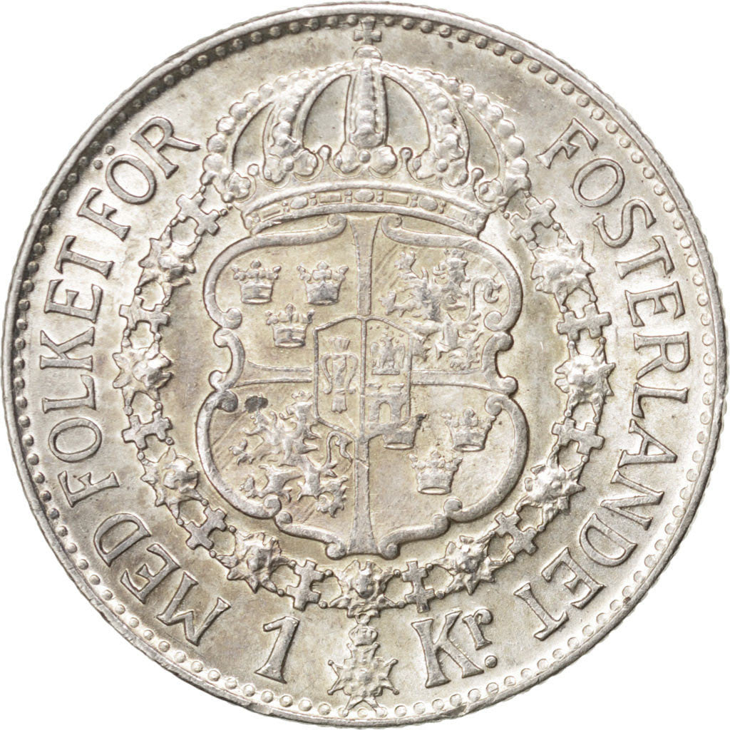 Moneta, Svezia, Gustaf V, Krona, 1941, SPL, Argento, KM:786.2