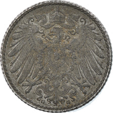 Münze, GERMANY - EMPIRE, 5 Pfennig, 1915, Karlsruhe, SS, Iron, KM:19