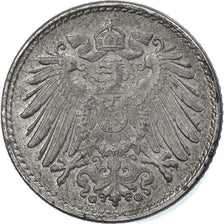Coin, GERMANY - EMPIRE, 5 Pfennig, 1920, Karlsruhe, EF(40-45), Iron, KM:19