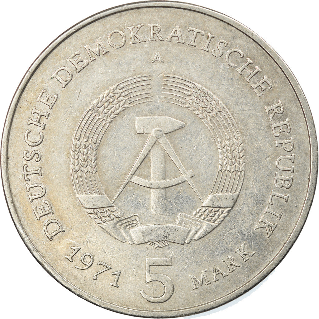 Coin, GERMAN-DEMOCRATIC REPUBLIC, 5 Mark, 1971, Berlin, EF(40-45)