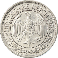 Monnaie, Allemagne, République de Weimar, 50 Reichspfennig, 1935, Berlin, TTB