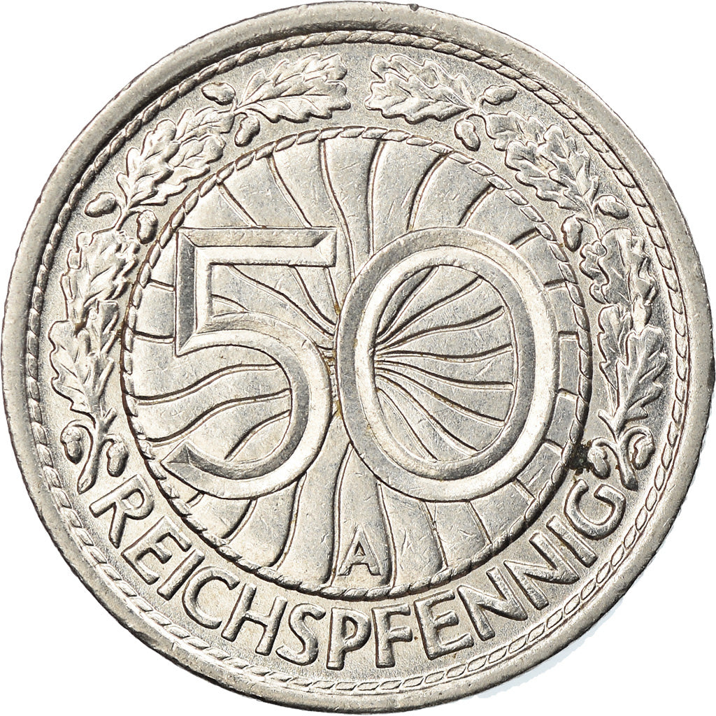 Monnaie, Allemagne, République de Weimar, 50 Reichspfennig, 1935, Berlin, TTB